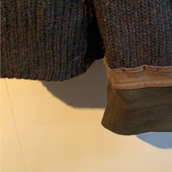 Green anthropologie cardigan sweater with detachable hood sz l - Picture 5 of 7